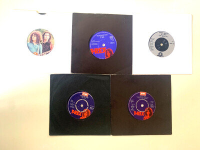 MARC BOLAN / T.REX 5 DIFFERENT VINYL 7" SINGLE 4 ARE ORIGINAL 1970'S SINGLES