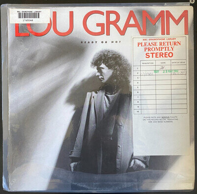 Lou Gramm Ready or Not vinyl album BBC Gramophone Library 1987 RARE