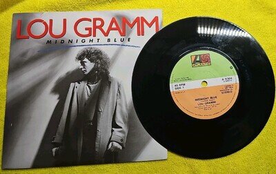 Lou Gramm- Midnight Blue UK 7" Vinyl Record Single 1987 A9304 Atlantic 45 NM