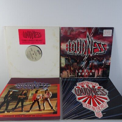 Loudness Job Lot This Lonely Heart 12", Lightning Strikes LP Promos & Programmes
