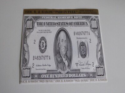 ERIC B & RAKIM PAID IN FULL (EDITED VERSION) 7" SINGLE RECORD 1987