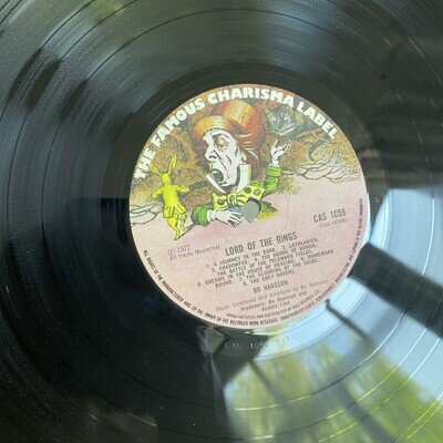 LORD OF THE RINGS (JRR TOLKEIN) - 1ST PRESS VINYL LP - EX VINYL CHARISMA HATTER