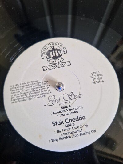Lord Sear Alcoholic Vibes Stak Chedda My Hindu Love 12 Vinyl FONDLE EM