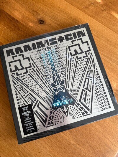 Rare Brand New Rammstein Paris Deluxe Box 4 Vinyl 2CD Blu-Ray DVD Sealed & Mint