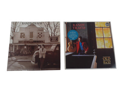 Randy Travis Storms Of Life & Old 8x10 LP Vinyl Bundle UNTESTED Preloved Retro
