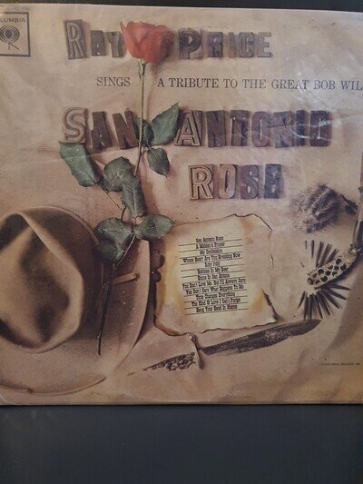 Ray Price Vinyl Records LP Music Record San Antonio Rose Vintage 12" Album Retro