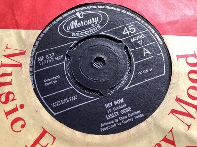 Lesley Gore ex/ex+ UK Mercury 45 1964 Hey Now super copy fully playgraded