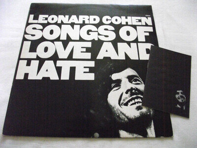 LEONARD COHEN ~ SONGS OF LOVE AND HATE ** 1971 UK CBS LP w/BOOKLET. EX+ VINYL.