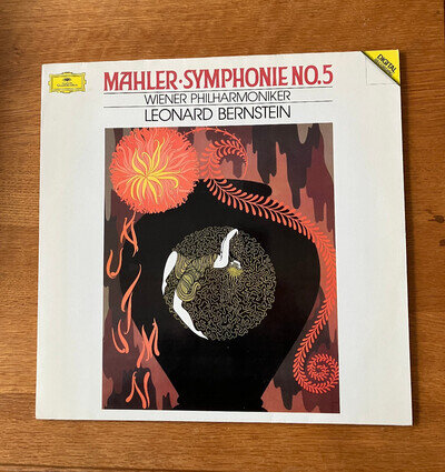 LEONARD BERNSTEIN - MAHLER SYMPHONIE No 5, 1st DGG LP, 4236081, INNER VG+