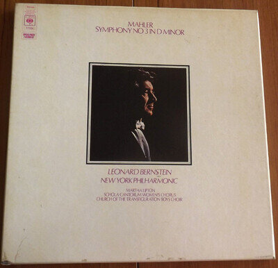 CBS 77206 - Mahler: Symphony No. 3 - Bernstein / New York Phil Box Set + Insert