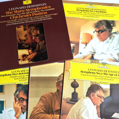 Leonard Bernstein - Three Symphonies Chichester Psalms 3LP DG Vinyl Box Set *WR