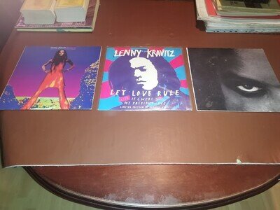 Lenny Kravitz, Three 10” Vinyl Discs in Excellent condition 1990 to 1995.