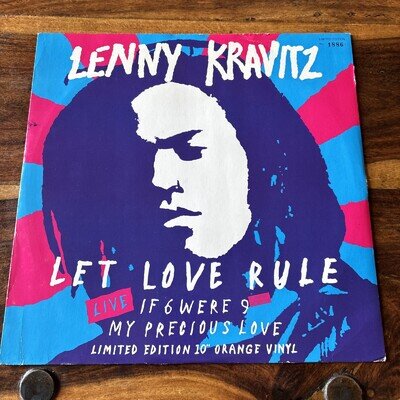 Lenny Kravitz Let Love Rule 10” Single Limited Edition No. 1886 Orange Vinyl
