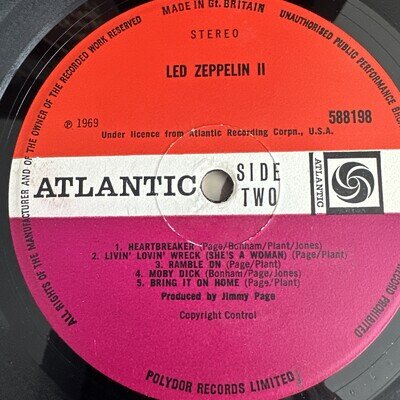 Led Zeppelin. II, 2. 1st Press!! 1969. Red Plum label. rare ‘WRECK' error A2/B2