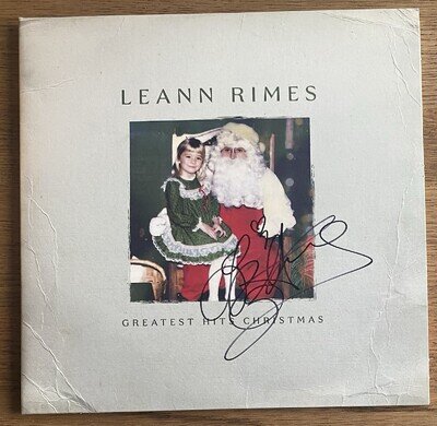 Leann Rimes Signed Greatest Hits Christmas Double Sepia Vinyl VERY RARE