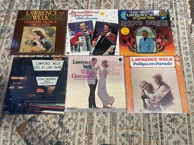 LAWRENCE WELK LOT OF 6 LP'S 4 ARE NEW AND FACTORY SEALED DOUBLE INCLUDED