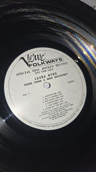 Laura Nyro More Than A New Discovery 1967 Verve Folkways Mono Promo Super Rare!