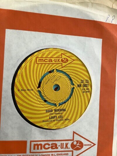 Leapy Lee. Teresa Good Morning . 7” vinyl. 1968. MCA