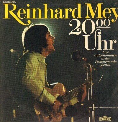 Reinhard Mey 20.00 Uhr Intercord Double Vinyl LP 33 RPM EX