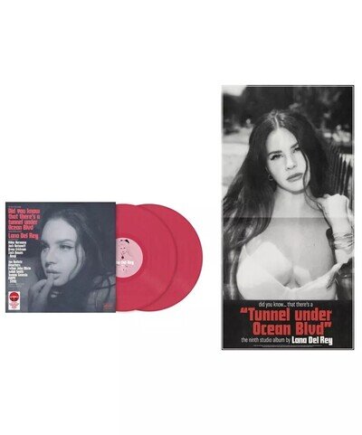 LANA DEL REY DID YOU KNOW THAT THERE'S A TUNNEL USA DARK PINK VINYL 2LP *CREASE*