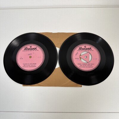 Rex Allen Flower Of San Antone 7” Demo Single Vinyl Record 45rpm Brunswick Money