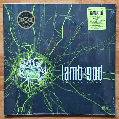 Lamb Of God Into Oblivion - Grey Marble Vinyl LP w/Glowing Cover & Signed Insert