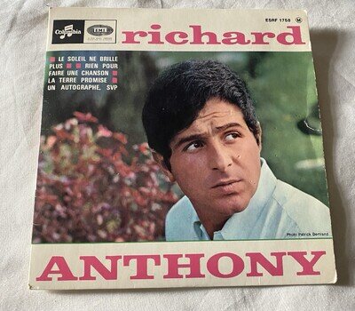 1966 French 1st press Richard Anthony's 4-track EP featuring "La Terre Promise"