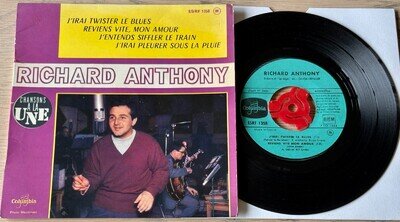RICHARD ANTHONY J'RAI TWISTER LE BLUES 7" EP COLUMBIA FRANCE (1962) VG CHANSON