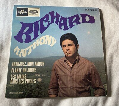original 1967 French 1st Press Richard Anthony "Aranjuez, mon amour" 7” Vinyl EP