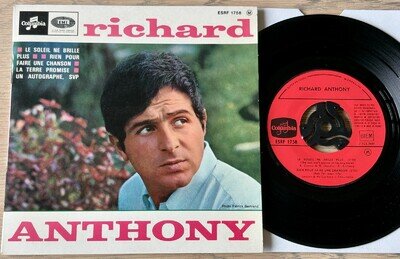 RICHARD ANTHONY LE SOLEIL NE BRILLE PLUS 7" EP COLUMBIA FRANCE 1966 EX++ CHANSON