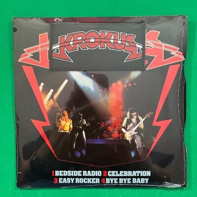 Krokus - Industrial Strength EP +PATCH 7" Vinyl 1981 Ariola ARO 258 -Mint SEALED