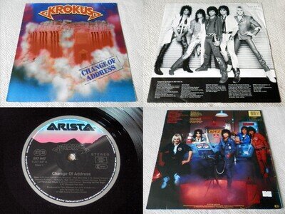 Krokus - Change Of Address 1986 Ger LP 1st Edn A-1 B-1 Classic Melodic Metal VG