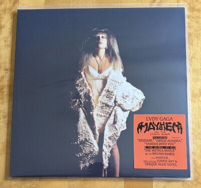 LADY GAGA * MAYHEM * EXCLUSIVE INDIES LIMITED ALTERNATE ART 2x BLUE VINYL * BN