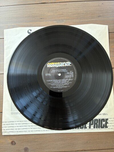 Kris Kristofferson Songs Of Kristofferson Vinyl LP MNT32106 EX/VG+ PLAY TESTED