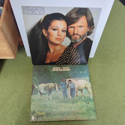Kris Kristofferson & Rita Coolidge 1978 Natural Act and 1974 Breakaway Vinyl x 2