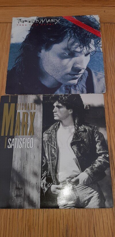 Richard Marx Vinyl Singles - Take This Heart & Satisfied