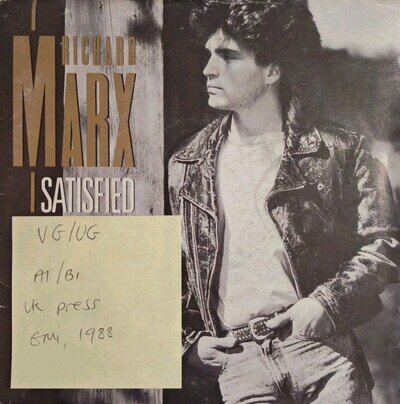 Richard Marx Satisfied Vinyl Record VG/VG MTP64 1989