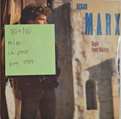 Richard Marx Right Here Waiting Vinyl Record VG+/VG MT72 1989