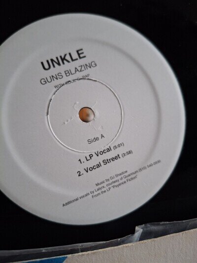 Kool G Rap UNKLE Guns Blazing 12" Rap DJ Shadow