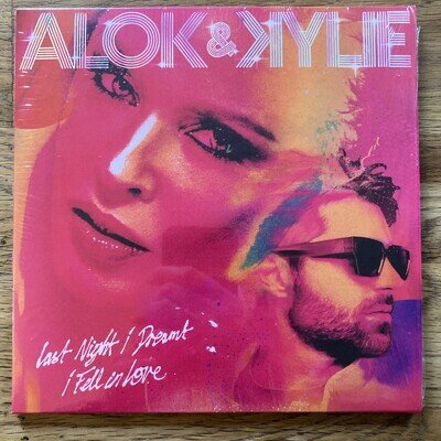 Kylie Minogue & ALOK Last Night I Dreamt I Fell In 7" Vinyl Orange Sealed Mint