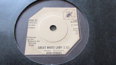 John Kongos Great White Lady/Shamarack 7" 1972 **VG+**