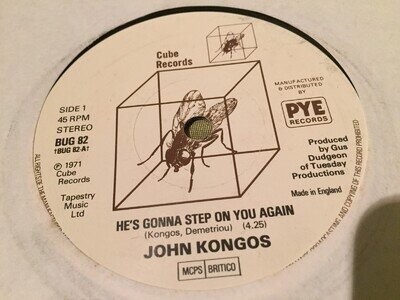 JOHN KONGOS He's Gonna Step On You Again/Ride The Lightning CUBE RECORDS 1975 EX