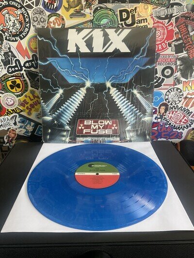 KIX Blow My Fuse VG++ BLUE VINYL IN SHRINK