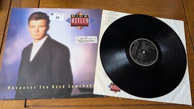 Rick Astley Whenever You Need Somebody Vgc+ Album LP Play Tested Vinyl 1987