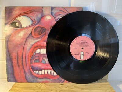 KING CRIMSON - IN THE COURT OF THE CRIMSON KING VG+/Vg - EJ DAY PRINTING CREDIT