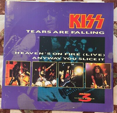 Kiss Tears Are Falling 12 Inch Vinyl Single 3 Tracks 1985 Vertigo KISS 612
