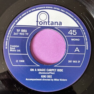 Northern Soul 45 Reissue Kiki Dee-On A Magic Carpet Ride-Fontana