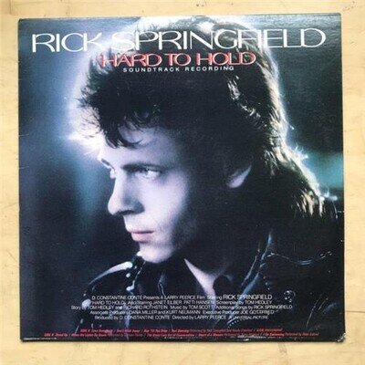 RICK SPRINGFIELD HARD TO HOLD LP WITH INNER SLEEVE 1984 - nice copy - light crea
