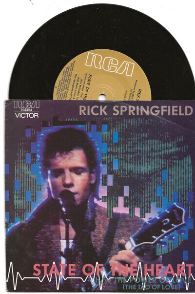RICK SPRINGFIELD - STATE OF THE HEART RARE 1985 SINGLE FROM AUSTRALIA