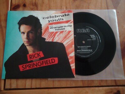 Rick Springfield Celebrate Youth 1985 UK RCA 7" pic sleeve NM-